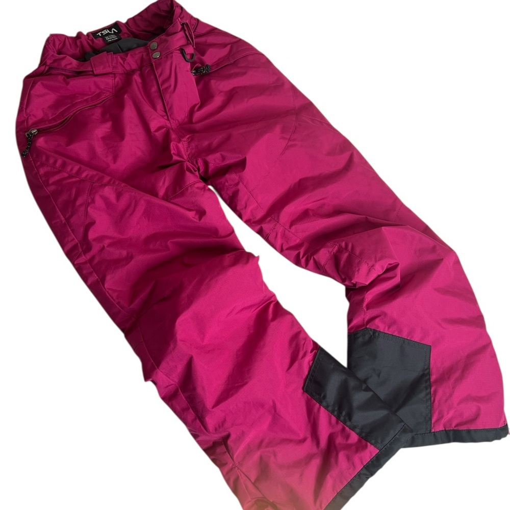 TSLA Pink and Black Snow Pants